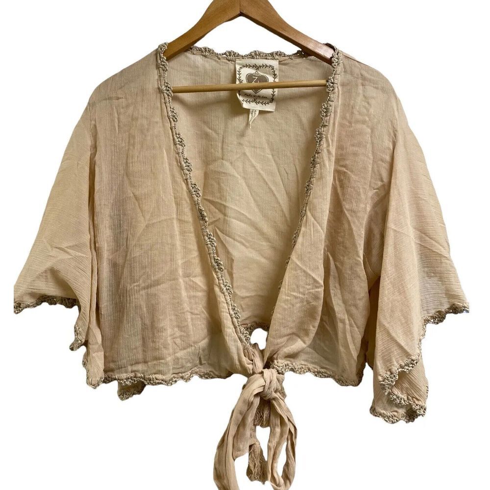 Philanthropy Z&L Women's Top Beige Cream Size Large
